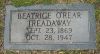 Beatrice (O'Rear) Treadaway